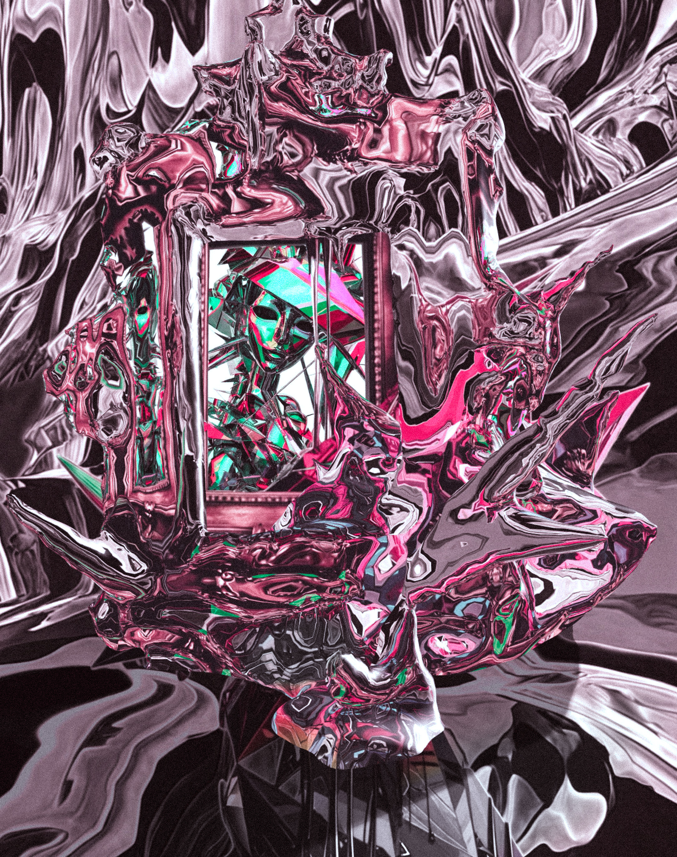 Corrupted 3D artwork 3